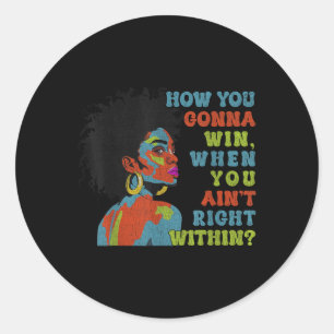 Grappig hoe je gaat winnen als je van binnen uit g ronde sticker