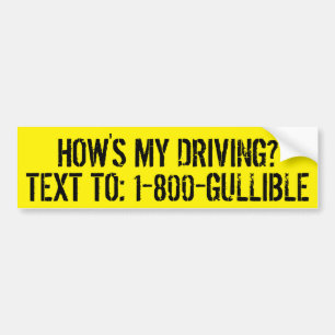 Grappig hoe mijn drijvende mobiele bestuurder is bumpersticker