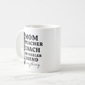 Grappig Home School Mama Moederdag geschenken Koffiemok (Voorkant links)