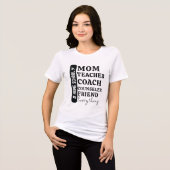 Grappig Home School Mama Moederdag geschenken Tri-Blend Shirt (Voorkant volledig)