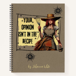 Grappig Homesteader Westerne vrouw Sarcastisch rec Notitieboek