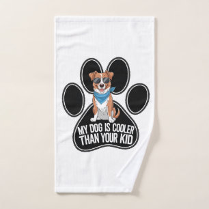 Grappig Hond Design: 'Mijn Hond is Cooler Dan Jouw Handdoek