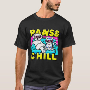 Grappig Hond en Kat T-shirt—Paws & Chill Design vo T-shirt