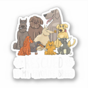 Grappig hond ontwerp voor mannen en vrouwen met hu sticker