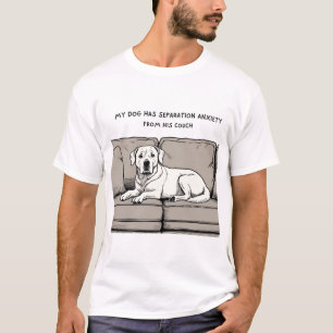 Grappig Hond T-shirt - Afscheiding Angst Van de ba