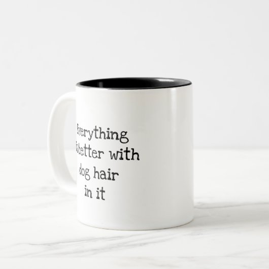 Grappig hondenhaar - het geheime ingrediënt Pet Lo Tweekleurige Koffiemok (Voorkant links)