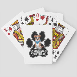 Grappig hondenontwerp: 'Mijn hond is koeler dan je Pokerkaarten