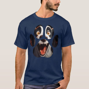 Grappig hondenpootje gezicht t-shirt