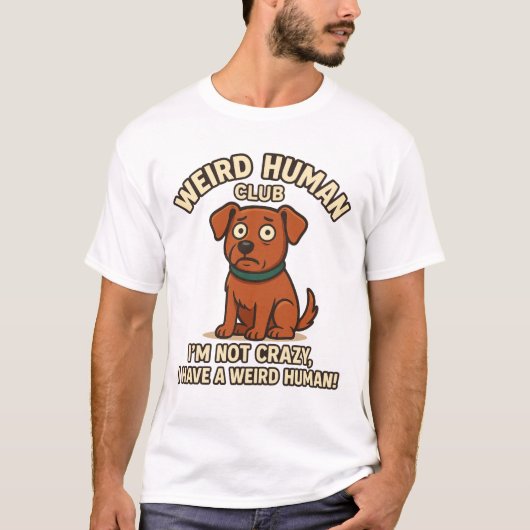 Grappig Hondenquote Cartoon Design T-shirt (Voorkant)