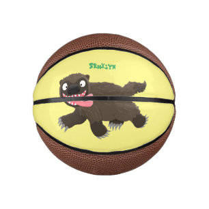 Grappig hongerige cartoon basketbal
