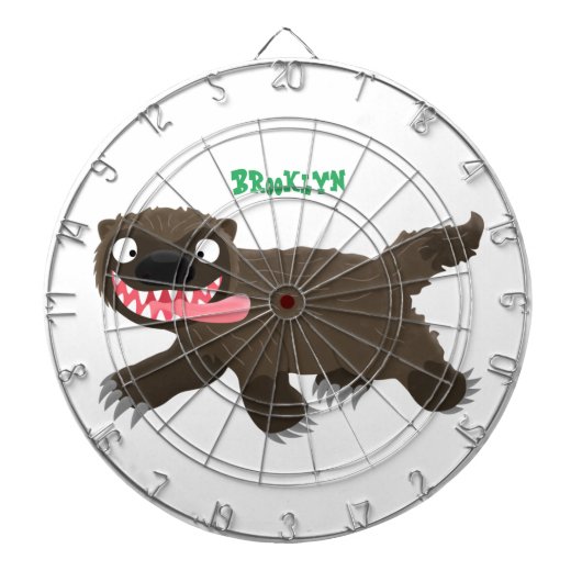 Grappig hongerige cartoon dartbord (Voorkant)