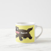 Grappig hongerige cartoon espresso kop (Rechts)