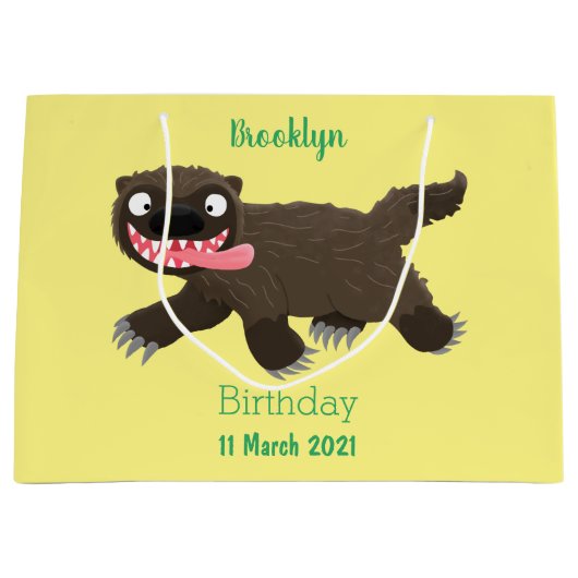 Grappig hongerige cartoon groot cadeauzakje (Voorkant)