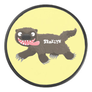 Grappig hongerige cartoon hockey puck