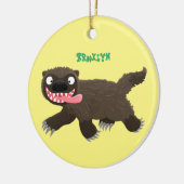 Grappig hongerige cartoon keramisch ornament (Links)