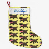 Grappig hongerige cartoon kleine kerstsok (Voorkant)