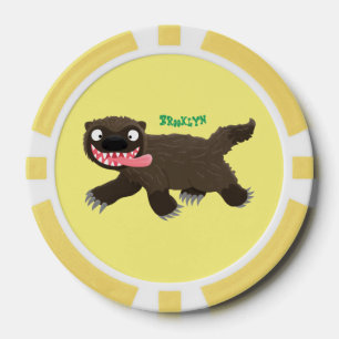 Grappig hongerige cartoon poker chips