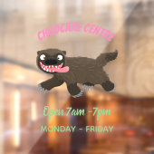 Grappig hongerige cartoon raamsticker (Vel 2)