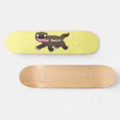 Grappig hongerige cartoon skateboard (Horizontaal)