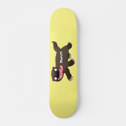 Grappig hongerige cartoon skateboard (Voorkant)