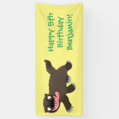 Grappig hongerige cartoon spandoek (Verticaal)