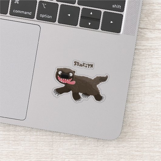 Grappig hongerige cartoon sticker (Detail)