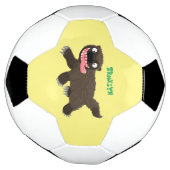 Grappig hongerige cartoon voetbal (Gedraaid)