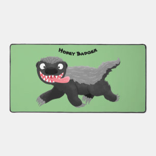 Grappig hongerige honingbadger cartoon illustratie bureaumat