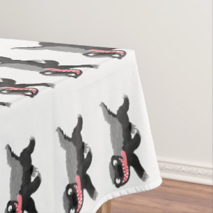 Grappig hongerige honingbadger cartoon illustratie tafelkleed
