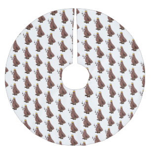 Grappig hongerige lelijke cartoon kerstboom rok