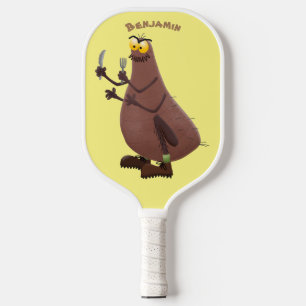Grappig hongerige lelijke cartoon  pickleball paddle