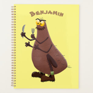Grappig hongerige lelijke cartoon planner