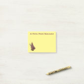 Grappig hongerige lelijke cartoon post-it® notes (Op bureau)