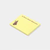 Grappig hongerige lelijke cartoon post-it® notes (Schuin)