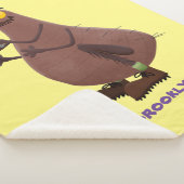 Grappig hongerige lelijke cartoon sherpa deken (3/4)