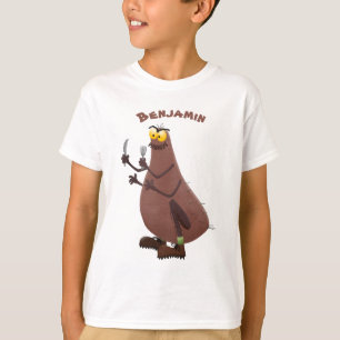 Grappig hongerige lelijke cartoon t-shirt