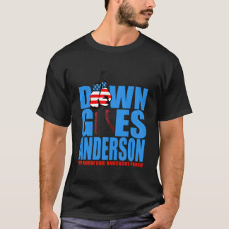 Grappig honkbal Andersons shirt gaat naar beneden