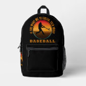 Grappig honkbal Gezegde  silhouet speler Bedrukte Rugzak (Voorkant)