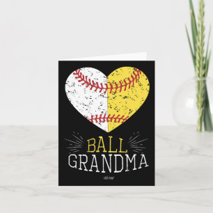 Grappig honkbal T-shirt voor mama, zachte bal grap Kaart