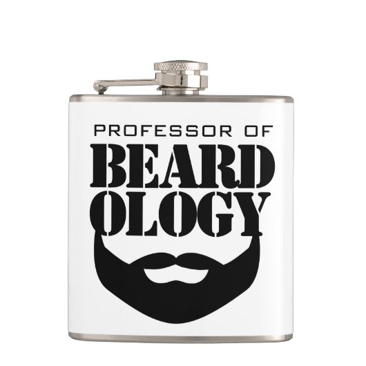 Grappig hoogleraar in de beardologie heupfles (Voorkant)