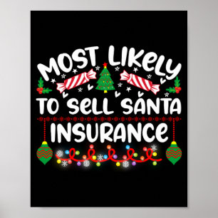 Grappig, Hoogstwaarschijnlijk Verkoopt Santa Verze Poster
