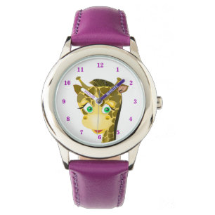 Grappig horloge met Happy Baby Giraffe
