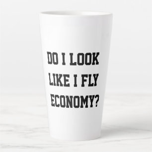 Grappig Hou ik er rekening mee dat ik Economy-reiz Latte Mok