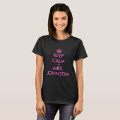 Grappig hou rustig, ik ben Mrs bruiloft t shirt vo (Voorkant volledig)