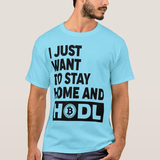 Grappig Houd Bitcoin Gift Voor / Terug Logo T-shir T-shirt (Voorkant)