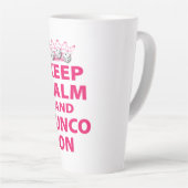 Grappig houd kalm Bunco speler vriend Latte Mok (Rechterhoek)