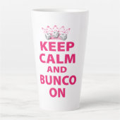 Grappig houd kalm Bunco speler vriend Latte Mok (Voorkant)