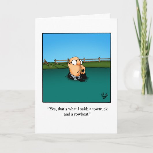 Grappig houden in contact Humor Wenskaart Kaart (Voorkant)