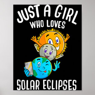 Grappig houdt van zonsverduisteringen Zon Maan Poster