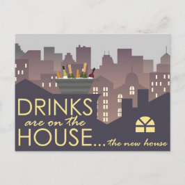 Grappig Housewarming Party ontwerp Briefkaart